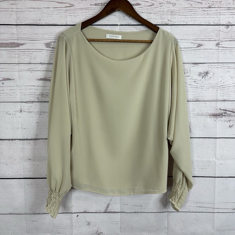 Cobblestone Tunic‎ Womens OS Italy Top Minimalist Contemporary Career Coastal